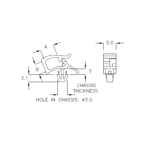 GCH-03 - Supporto per cavi (Wire Saddle) | Gecko Fastener GmbH