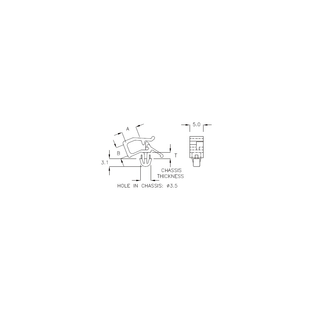 GCH-03 – Cable holder (Wire Saddle) | Gecko Fastener GmbH