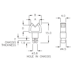 GCH-04A - Cable holder (Wire Saddle) | Gecko Fastener GmbH 2
