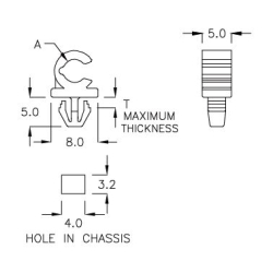 GCH-04C - Soporte para cables (Wire Saddle) | Gecko Fastener GmbH 2