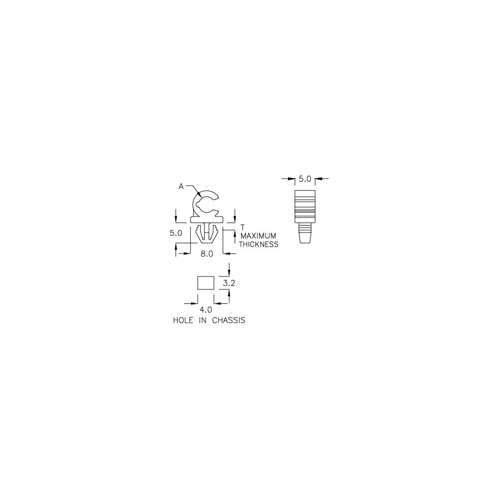 GCH-04C - Soporte para cables (Wire Saddle) | Gecko Fastener GmbH