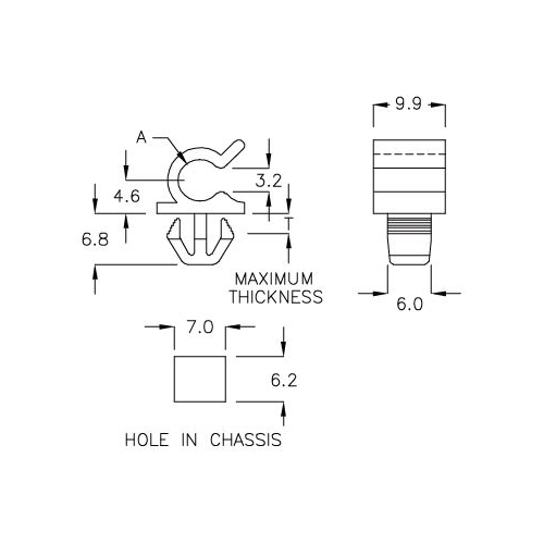 GCH-06S - Cable holder (Wire Saddle) | Gecko Fastener GmbH