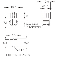 GCH-08F - Entretoise | Gecko Fastener GmbH 2