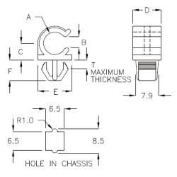GCH-09S - Cable holder (Wire Saddle) | Gecko Fastener GmbH 2