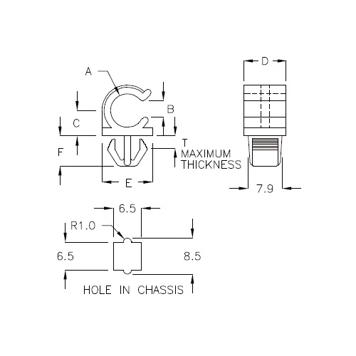 GCH-09S - Supporto per cavi (Wire Saddle) | Gecko Fastener GmbH