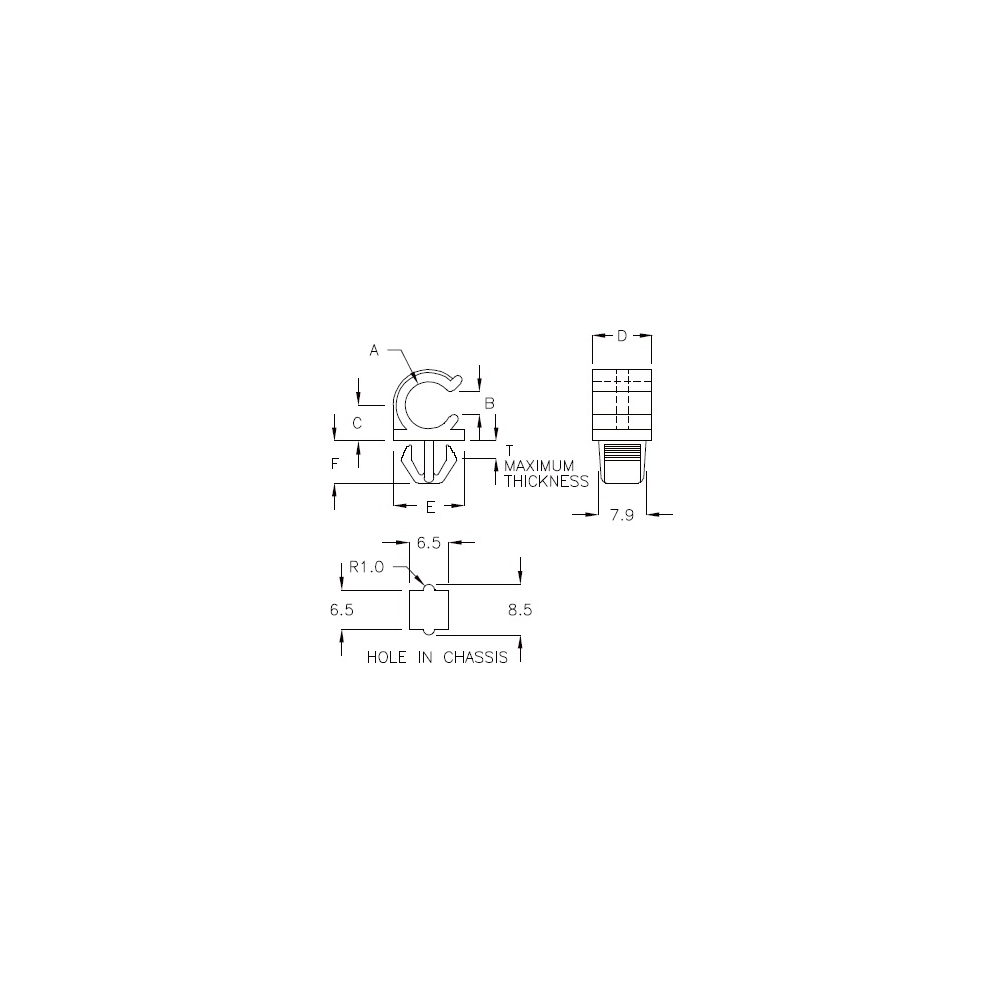 GCH-09S - Soporte para cables (Wire Saddle) | Gecko Fastener GmbH
