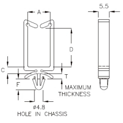 GCH-10C - Cable holder (Wire Saddle) | Gecko Fastener GmbH 2