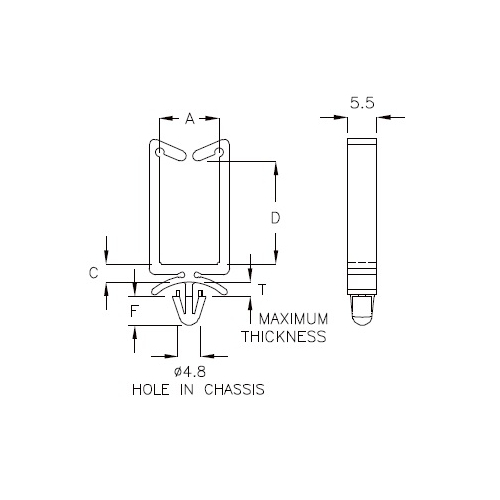 GCH-10C - Supporto per cavi (Wire Saddle) | Gecko Fastener GmbH