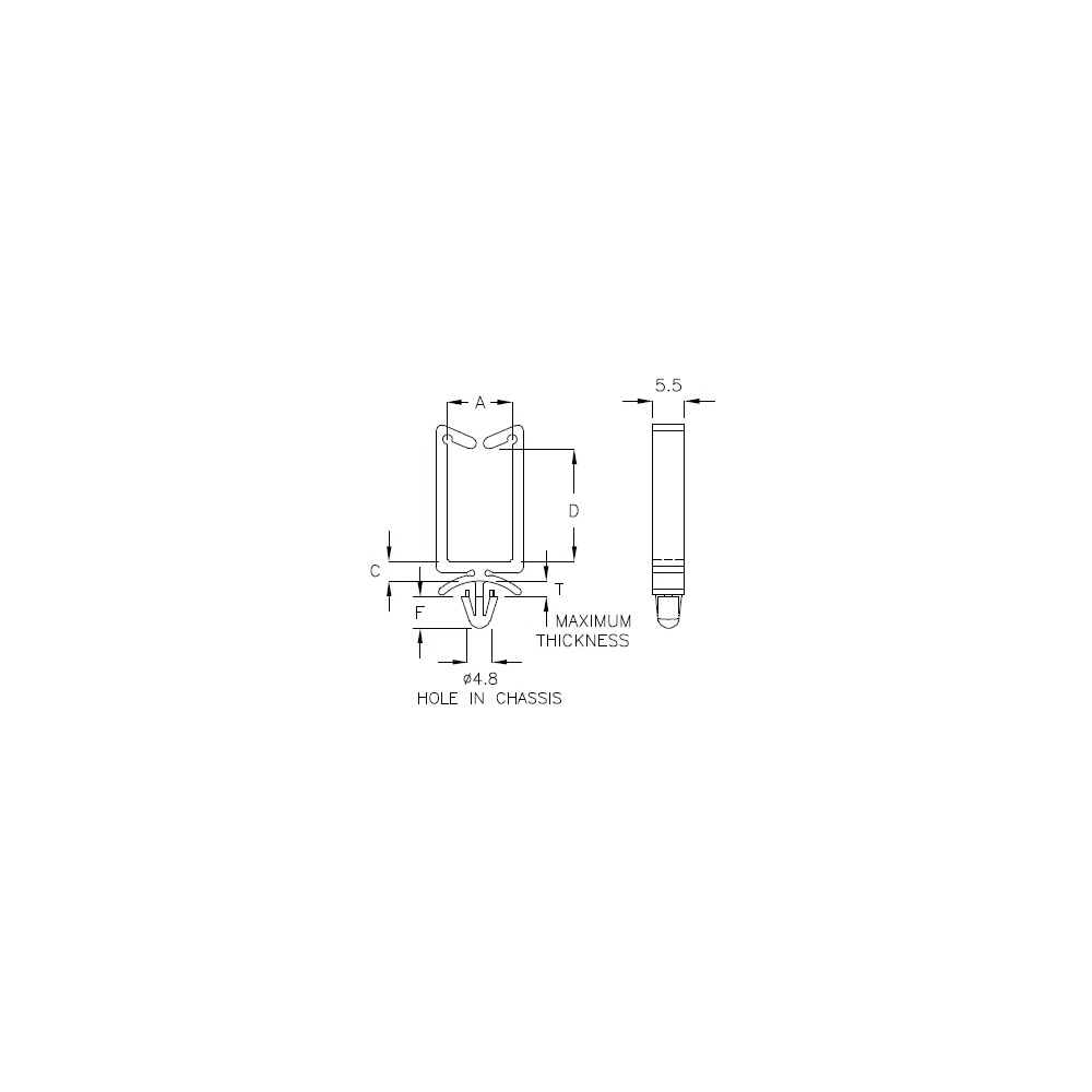 GCH-10C - Kabelhalter (Wire Saddle) | Gecko Fastener GmbH
