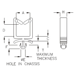 GCH-10F – Cable holder (wire saddle) | Gecko Fastener GmbH 2