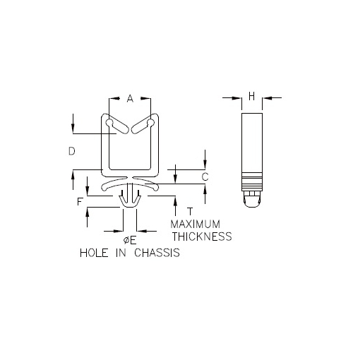 GCH-10F - Supporto per cavi (Wire Saddle) | Gecko Fastener GmbH