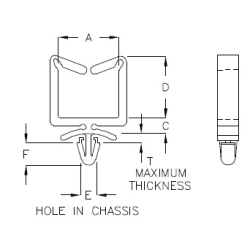 GCH-16A - Support de câble (Wire Saddle) | Gecko Fastener GmbH 2