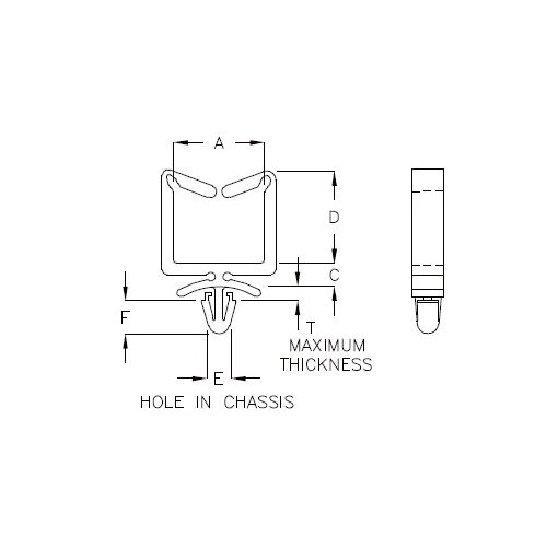 GCH-16A – Cable retainer (wire saddle) | Gecko Fastener GmbH