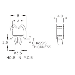 GCH-1QF - Soporte para cables (Wire Saddle) | Gecko Fastener GmbH 2