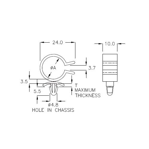 GCH-20 - Kabelhalter (Wire Saddle) | Gecko Fastener GmbH