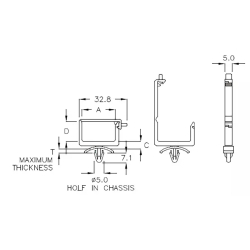 GCH-20A - Supporto per cavi (Wire Saddle) | Gecko Fastener GmbH 2