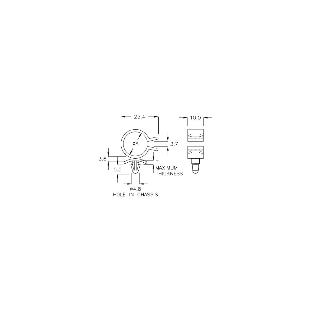 GCH-20C - Soporte para cables (Wire Saddle) | Gecko Fastener GmbH