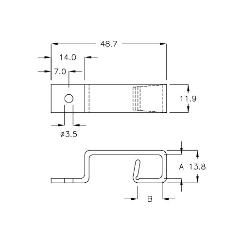 GCH-48 - Supporto per cavi (Wire Mount) | Gecko Fastener GmbH