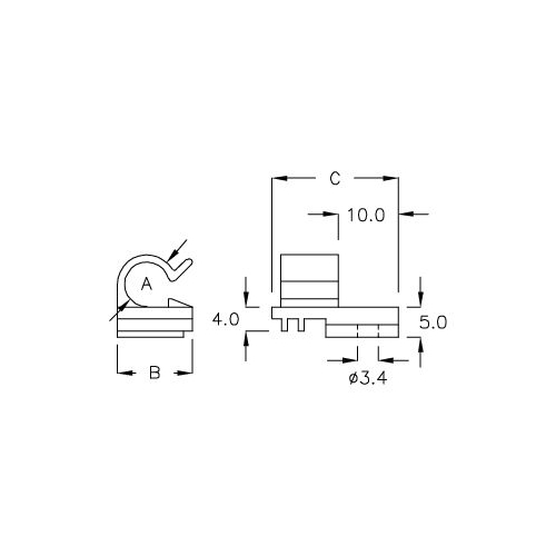 GCHF-7 - Support de câble (Wire Saddle) | Gecko Fastener GmbH