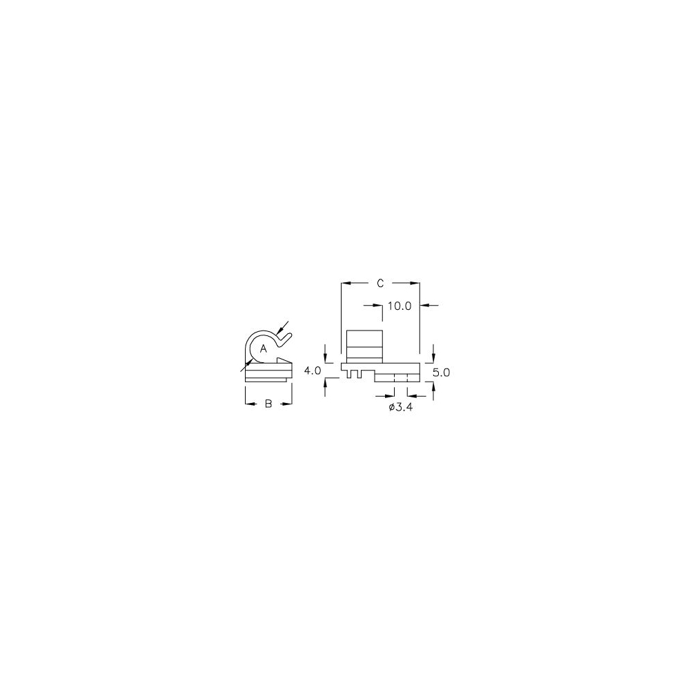 GCHF-7 - Soporte para cables (Wire Saddle) | Gecko Fastener GmbH