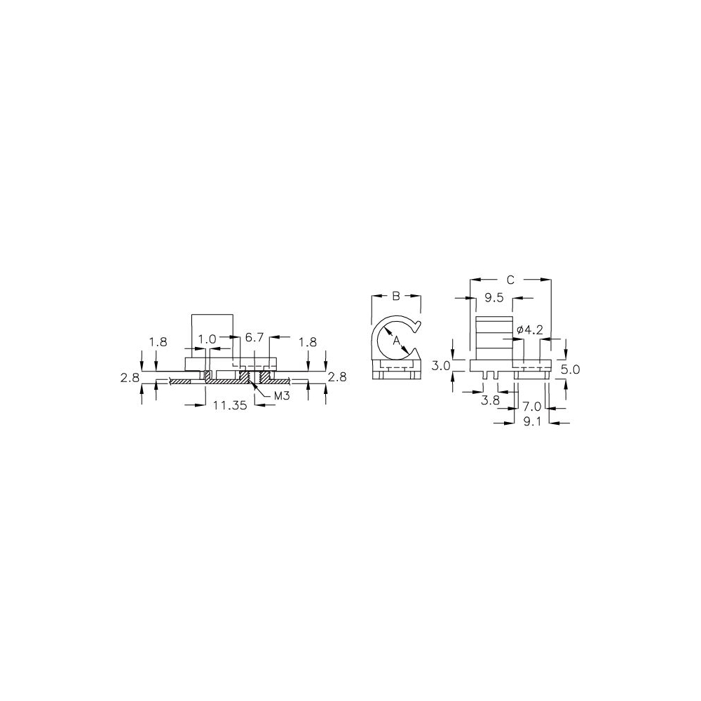 GCHF-7A - Kabelhouder (Wire Saddle) | Gecko Fastener GmbH