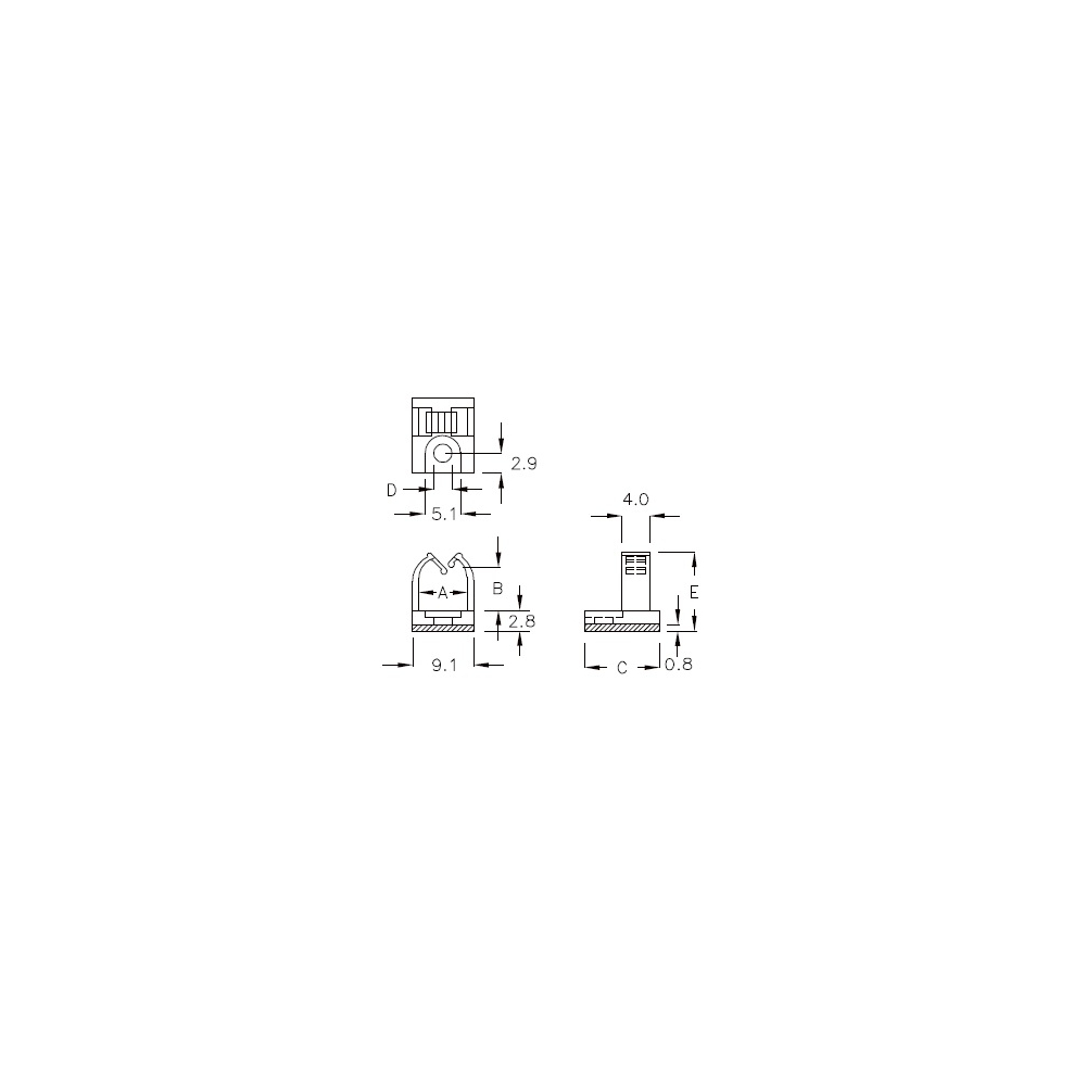 GCHF-8 - Support de câble (Wire Saddle) | Gecko Fastener GmbH