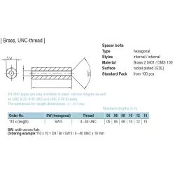 110x Series | Afstandsbout UNC draad | Gecko Fastener GmbH 2