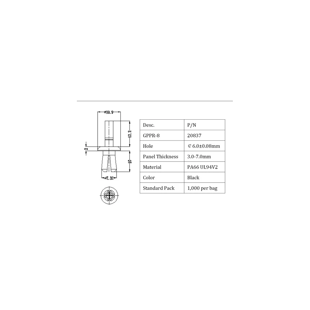 GPPR-8 / PPR-8 / Drucknieten / Treibstift | Gecko Fastener GmbH