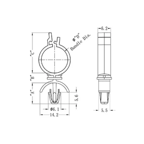GSLCS / SLCS | Sujetacables con distanciador | Gecko Fastener GmbH