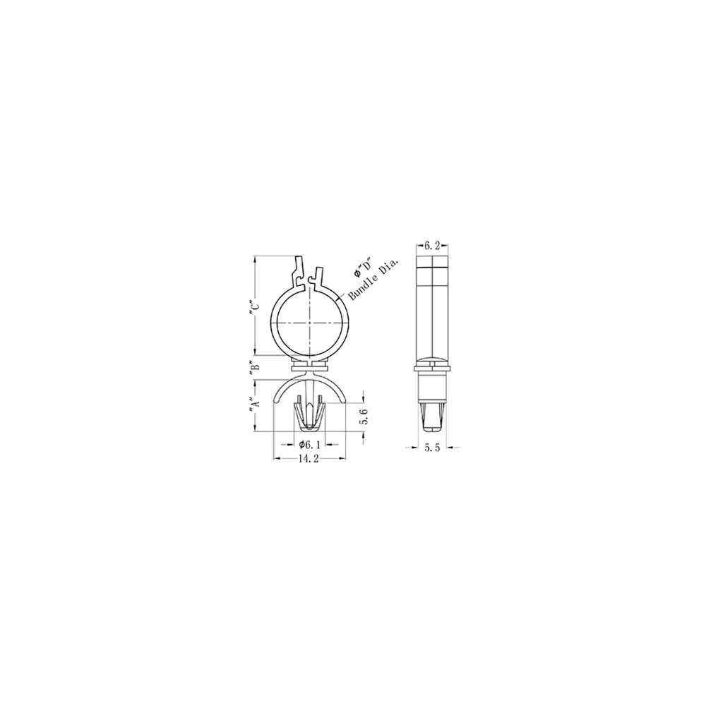 GSLCS / SLCS | Cable clip with spacer | Gecko Fastener GmbH