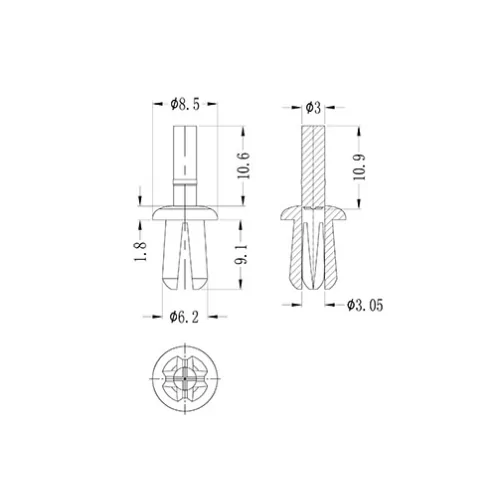 GPPR-50092 / PPR-50092 / Rivetto a pressione | Gecko Fastener GmbH