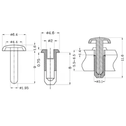 "Speciale" uitzetnagel / - / GM-SR3080 serie 2