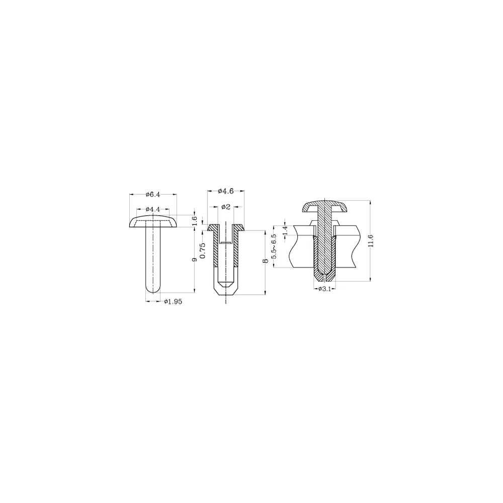 remache expansible "especial" / - / Serie GM-SR3080