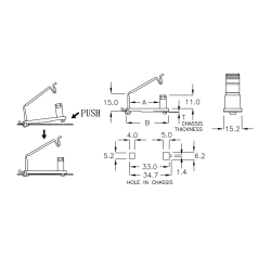 GFCX-25GL – Cable Holder (Wire Mount) | Gecko Fastener GmbH 2