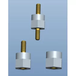 Distanziatore isolante, esagonale, nylon, ottone | Gecko Fastener GmbH 2