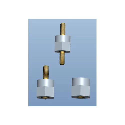 Distanciador aislante, hexagonal, nylon, latón | Gecko Fastener GmbH