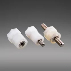 Isolerende afstandhouder, zeskantig, nylon, messing | Gecko Fastener GmbH