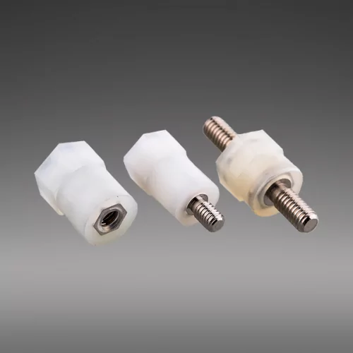 Distanciador aislante, hexagonal, nylon, latón | Gecko Fastener GmbH