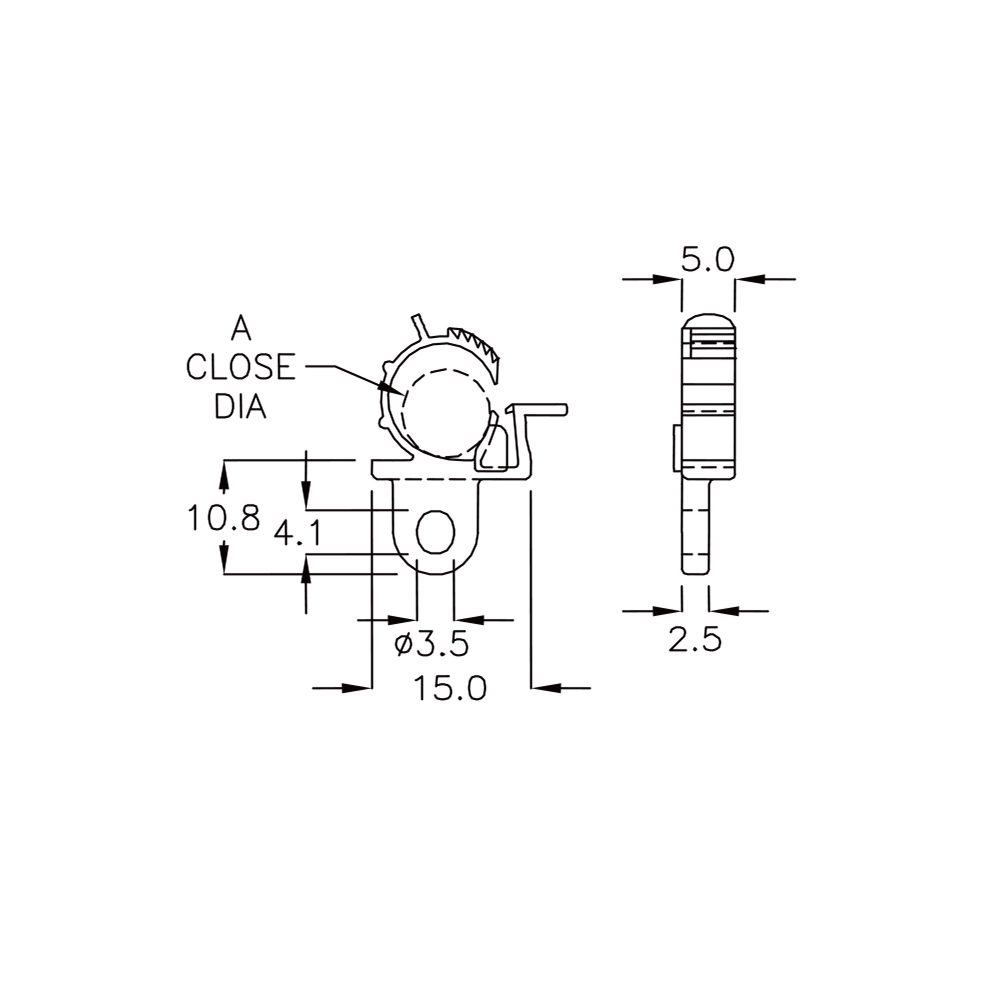 GFWI-8CM - Cable holder (Wire Mount) | Gecko Fastener GmbH