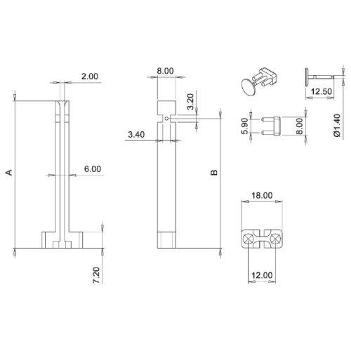 AMCG / VMCG | Guida verticale per circuiti stampati | Gecko Fastener GmbH ✓