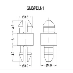 GMSPDLN1 / Miniature spacer | Gecko Fastener GmbH 2