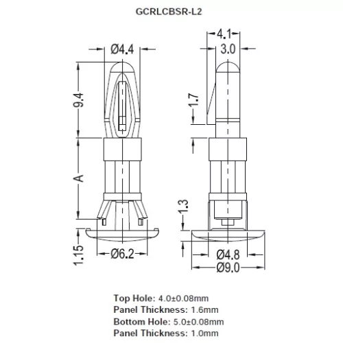 GCRLCBSR-L2 / Flachkopfabstandshalter | Gecko Fastener GmbH
