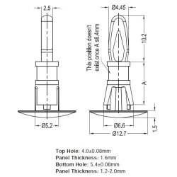 GLCBSC14 / CRCBSRE / Distanciador de cabeza plana y placa de circuito impreso | Gecko Fastener GmbH 2