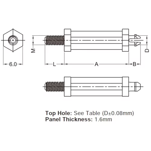 Abstandshalter schnappbar für M2.5 - M3 & m4 Gewinde | Gecko Fastener GmbH