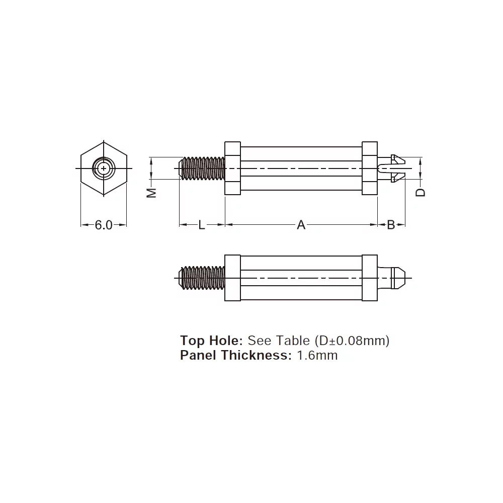 Abstandshalter schnappbar für M2.5 - M3 & m4 Gewinde | Gecko Fastener GmbH