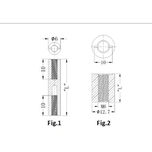 GRTS-FF / RTSN - Distanciador con rosca interior / interior | Gecko Fastener GmbH