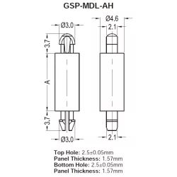 GSP-MDL-AH-1 / Miniatur-Abstandshalter, Rund | Gecko Fastener GmbH 2
