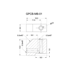 GPCB-MB / Printed circuit board mounting block / Mounting Block 2