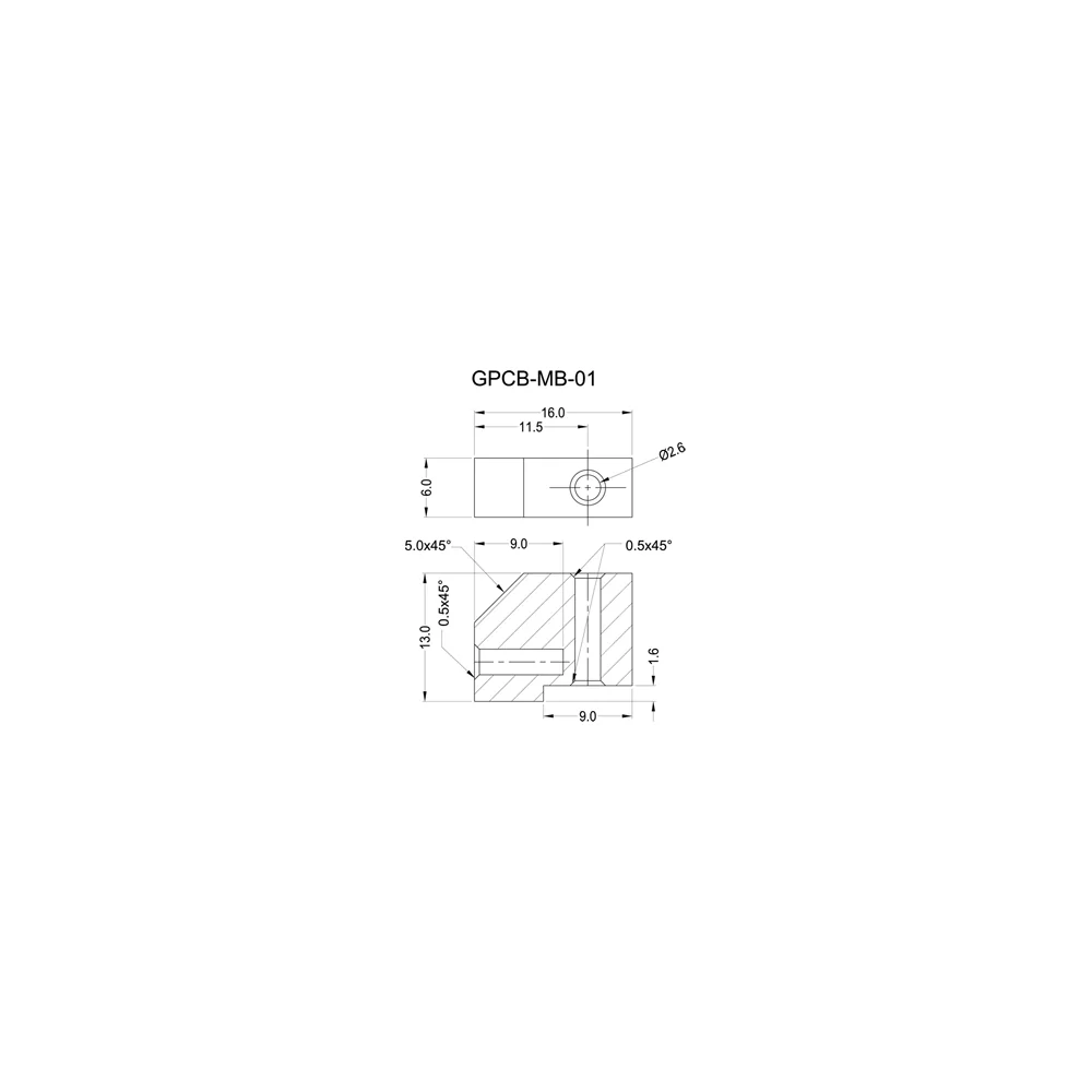 GPCB-MB / Printed circuit board mounting block / Mounting Block