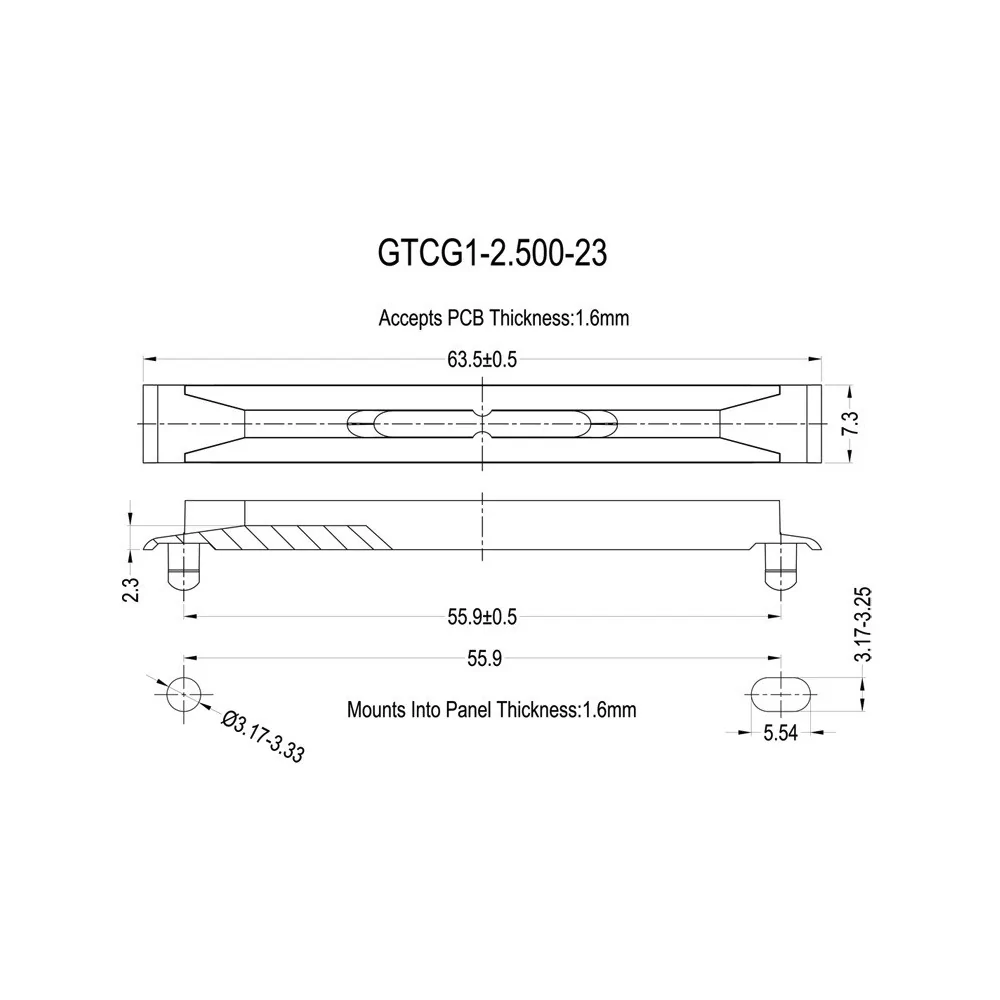 GTCG1-2.500-23 / TCG1| Guía horizontal de mapas | Gecko Fastener GmbH